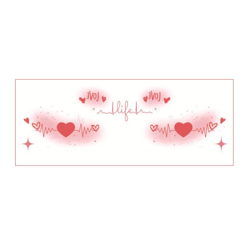 Valentine's Day face tattoo stickers, waterproof, sweatproof, cute face stickers